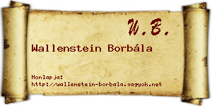 Wallenstein Borbála névjegykártya