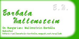 borbala wallenstein business card